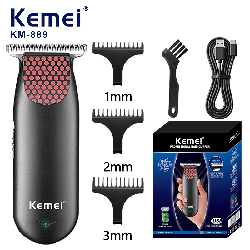 Mens Grooming Box - Kemei 889 profesjonalna kieszonkowa bezprzewodowa maszynka