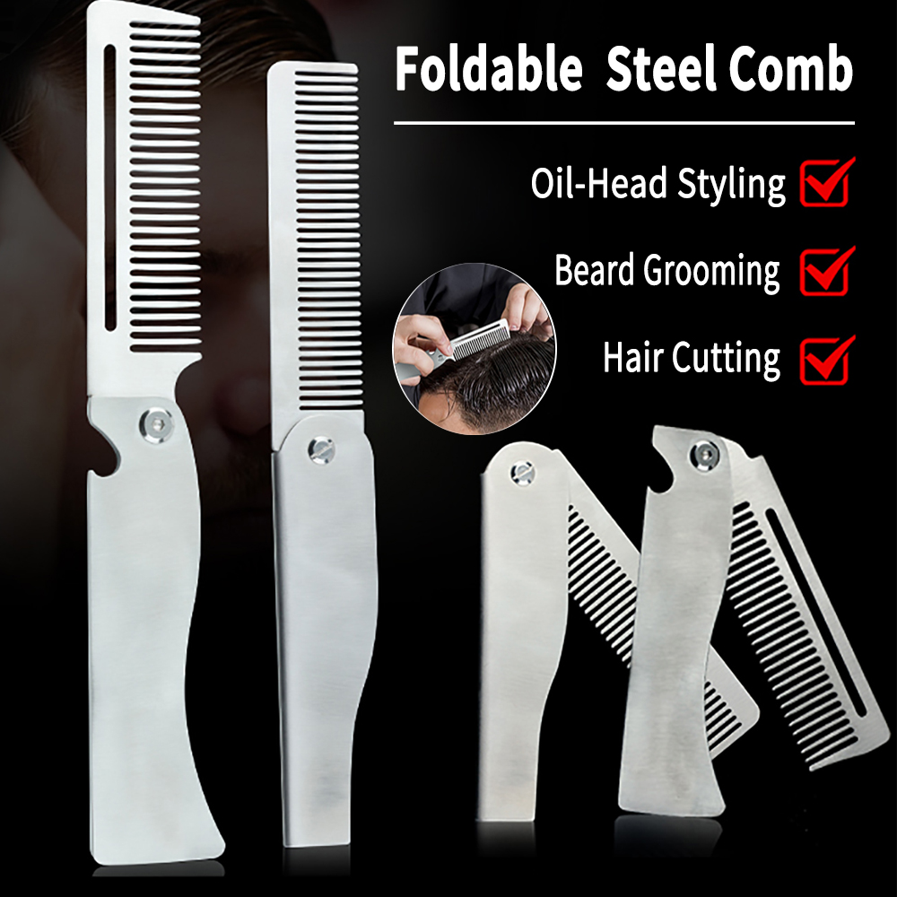 Men'S Beard Grooming - Nowy Typ 1/2 SZT. Przenośne Stalowe