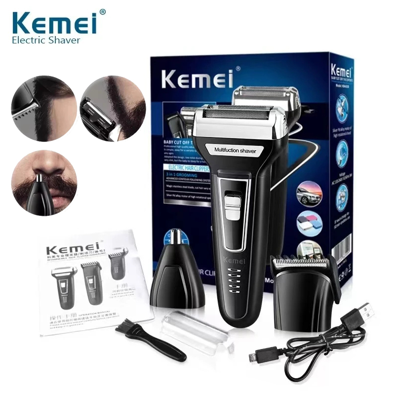Mens Grooming Box - Kemei Wielofunkcyjny Wodoodporny Zestaw do Pielęgnacji