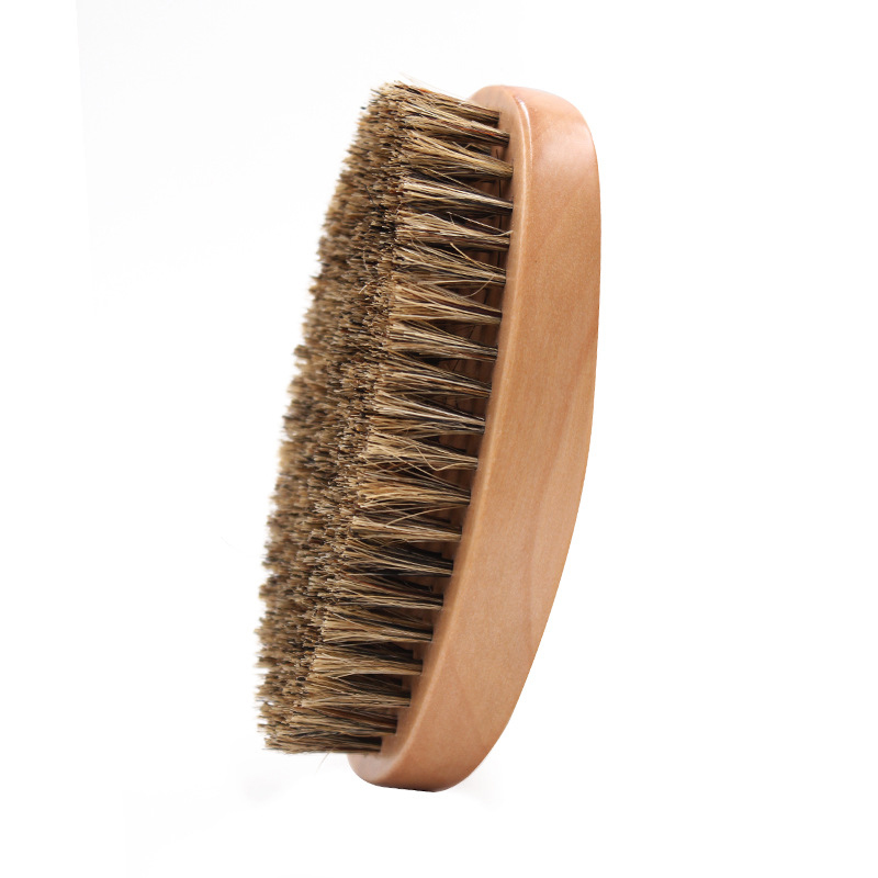 Men'S Beard Grooming - Naturalna szczotka do brody z włosia